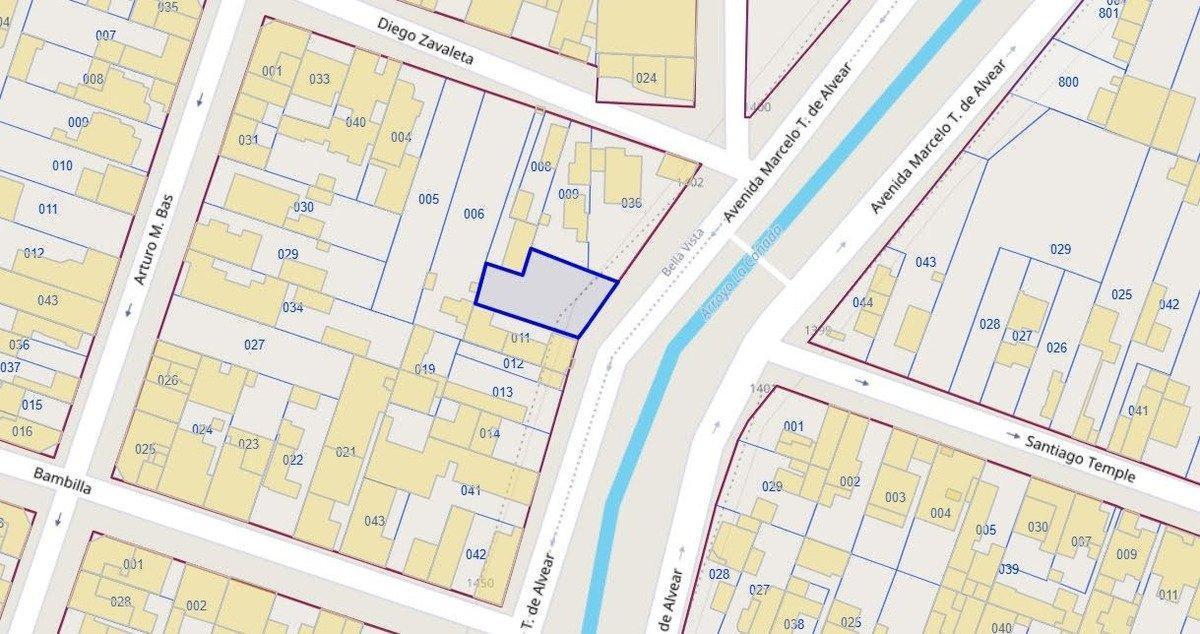 Plano catastral del lote